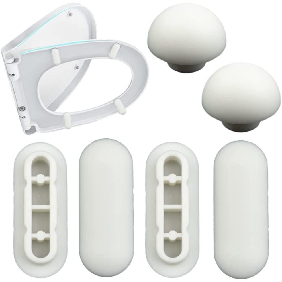 Toilet Wc Seat Buffer Set Toilet Seat Bumper Noise Dampening Bumpers Gasket Toilet Seat Buffer Set Universal Toilet Bumper... 792288855938