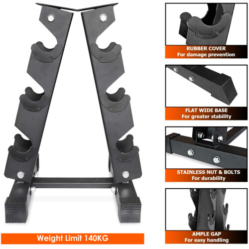 3 Tier Dumbbell Rack Storage Stand Tree Hex Vertical Weight 1