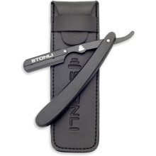 STONLI Cut Throat Razors - Straight Razor with Matte Black Wood Professional Barber Razor - Premium Quality Single Blade...