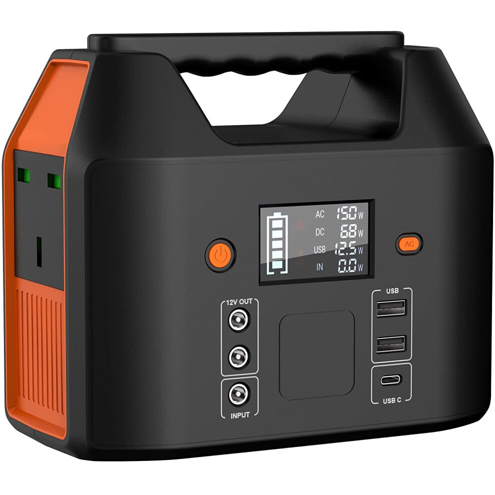 SinKeu Portable Power Station,27000mAh/99Wh Solar Generator with 230V/150W AC Outlet for Camping Emergency Outdoor Adventure...