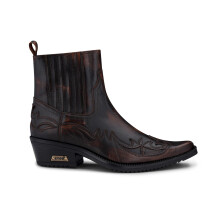 (45) Mens Cowboy Ankle Cuban Winklepicker Western Shoes