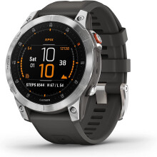Garmin epix 2, Premium Active Smartwatch, Slate and Stainless Steel with Silicone Band Black