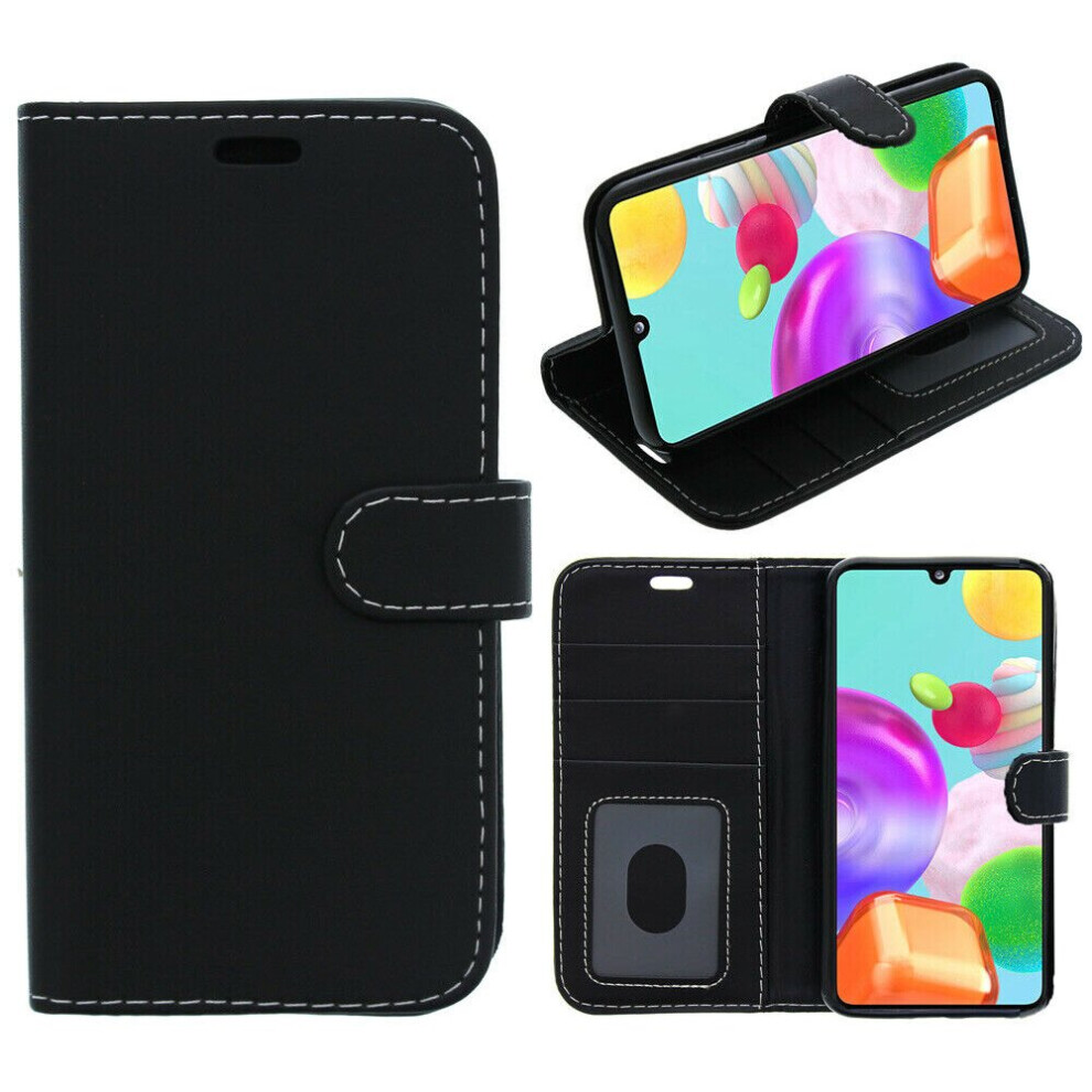 (BLACK) Fonejacket For Samsung Galaxy A33 5G Phone Case, Cover, Flip Wallet, Folio, Leather /Gel