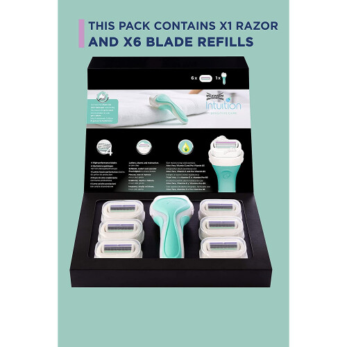 Wilkinson Sword Wilkinson Sword Intuition Sensitive Women's Razor with 6 Blade Refills 1