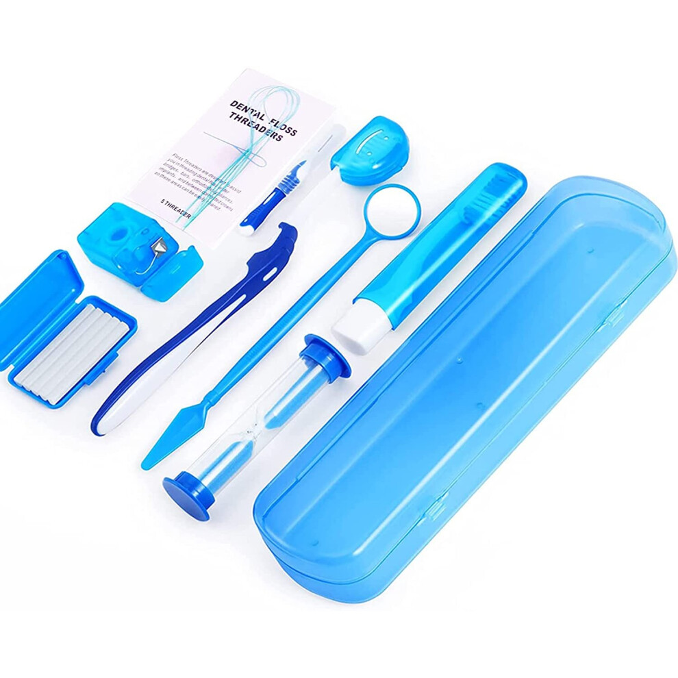 ZKSMNB Orthodontic Care Kit, Braces Kit, Portable Orthodontic Cleaning Kit, V-Brush Oral Mirror Interdental Brush Dental Floss...