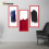 (Red, 22x9 Inch) Panoramic Size Thin Matt Red Picture Frame Wall Art Frames Flat Wooden Effect Poster Frame 4