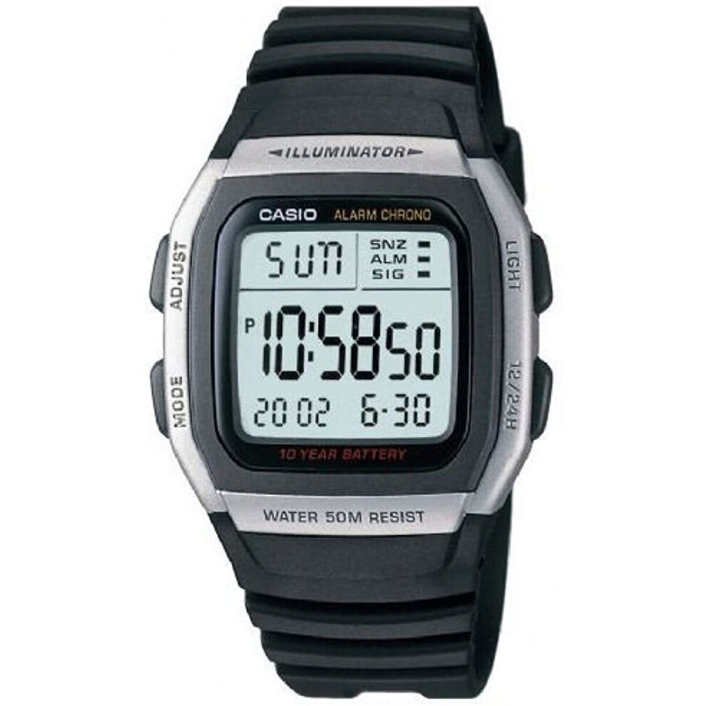 Casio Mens Digital Quartz Watch with Plastic Strap W-96H-1AVES