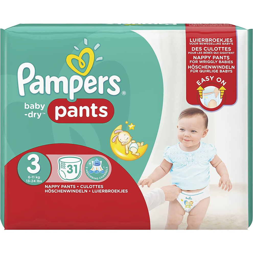 Pampers Baby Dry Pants Size 3 Midi 6-11 kg Economy Pack 31 Nappies