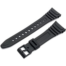 Watch Strap Flexible Black Resin to fit Casio 577EA1 (W96 W-96H W96H)