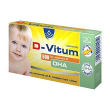 D-vitum 600 j.m. witaminy D DHA dla niemowląt od 6 miesiąca - 30 kapsułek twist-off