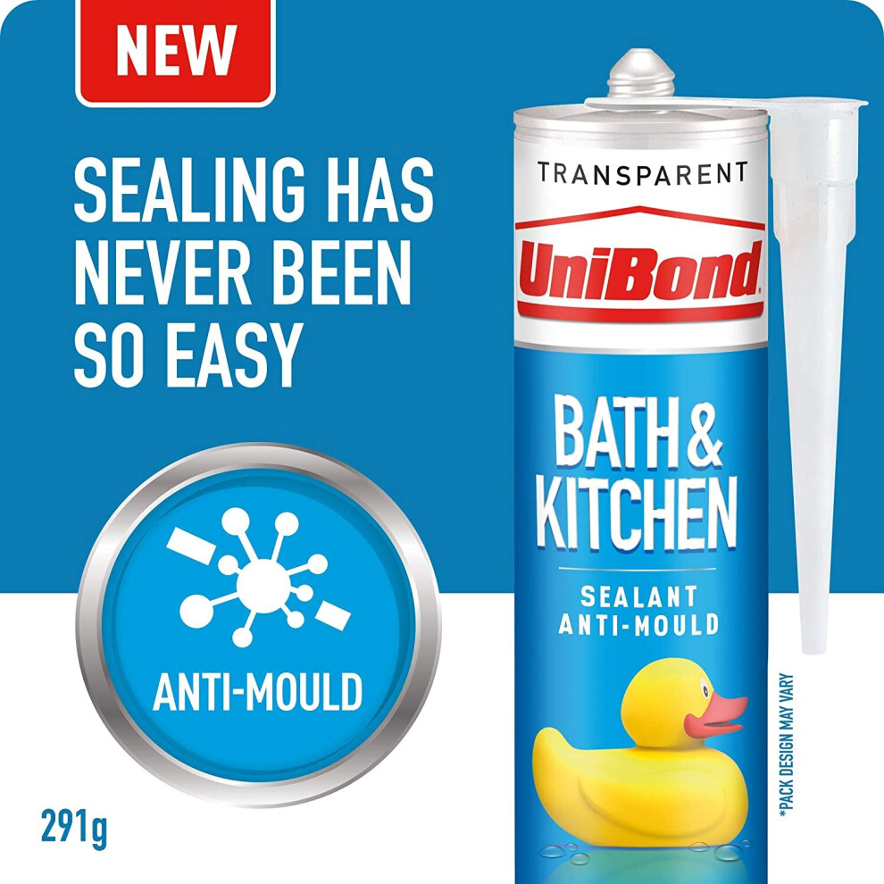 UniBond 2646081 Bath & Kitchen Sanitary sealant, Transparent