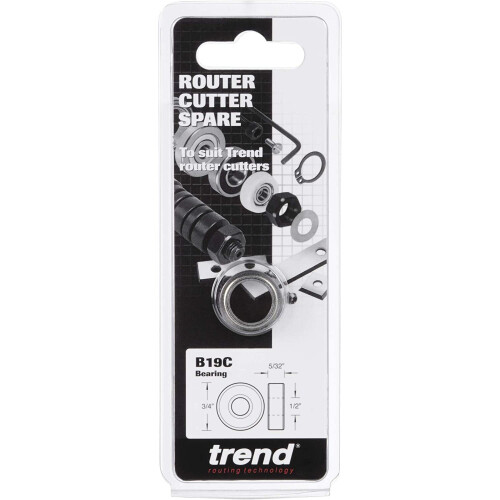 Trend Trend B19C Replacement Bearing-B19C-Outside 3/4" Inside Diameter 1/2" Thickness 5/32" 2