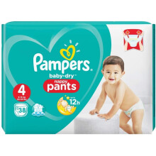 PAMPERS B/DRY NAP/PANTS 4 38'S