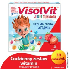 Visolvit Junior Strawberry dla dzieci - 30 saszetek TRUSKAWKA