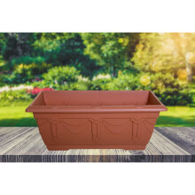 Terracotta Venetian Patio Trough Pot Planter Large Plastic 60cm