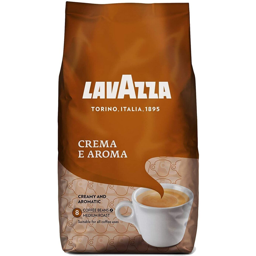 Lavazza Crema Aroma (Brown) Coffee Beans 1kg (2 Bags)