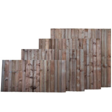 (Height 4ft (120cm) x Width 6ft (1828mm), With Capping) Closeboard / Feather Edge Fence Panel Brown