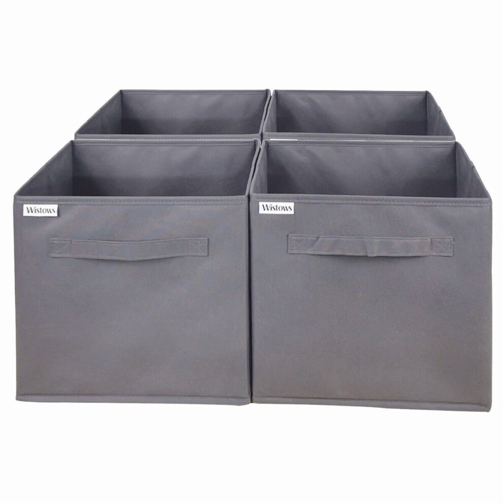 4x Clothing Storage Boxes - Set of 4 Clothes Space Saver Crate Drawer Organisers