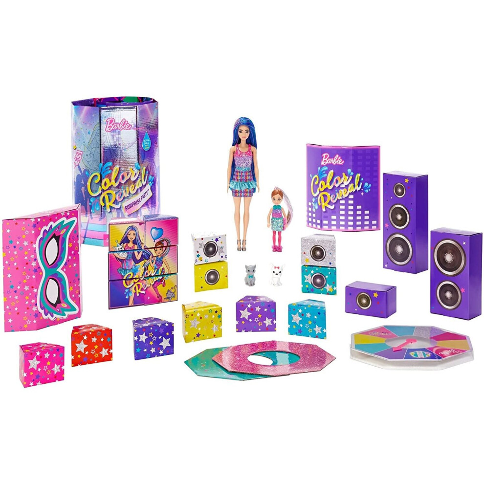 Barbie Colour Reveal Surprise Party Dolls And Accessories