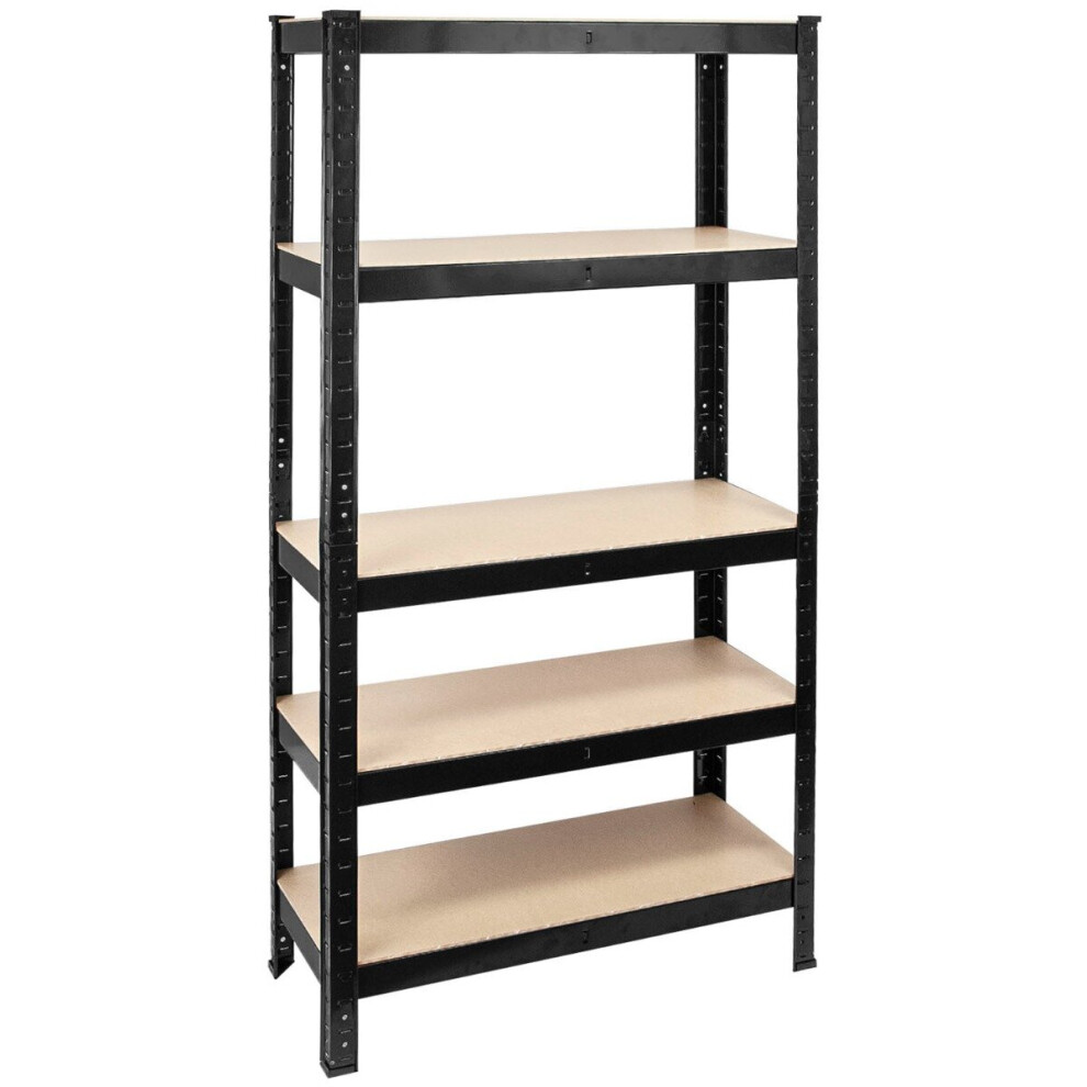 5 Tier Shelving Unit Boltless Garage Storage Black Metal Shelves Rack Heavy Duty