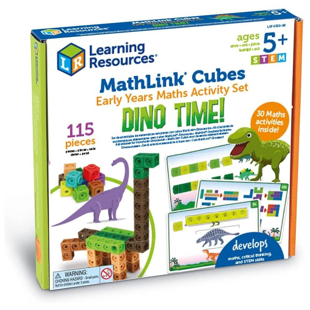 Learning Resources Mathlink Cubes Early Maths Activity Set : Dino Time