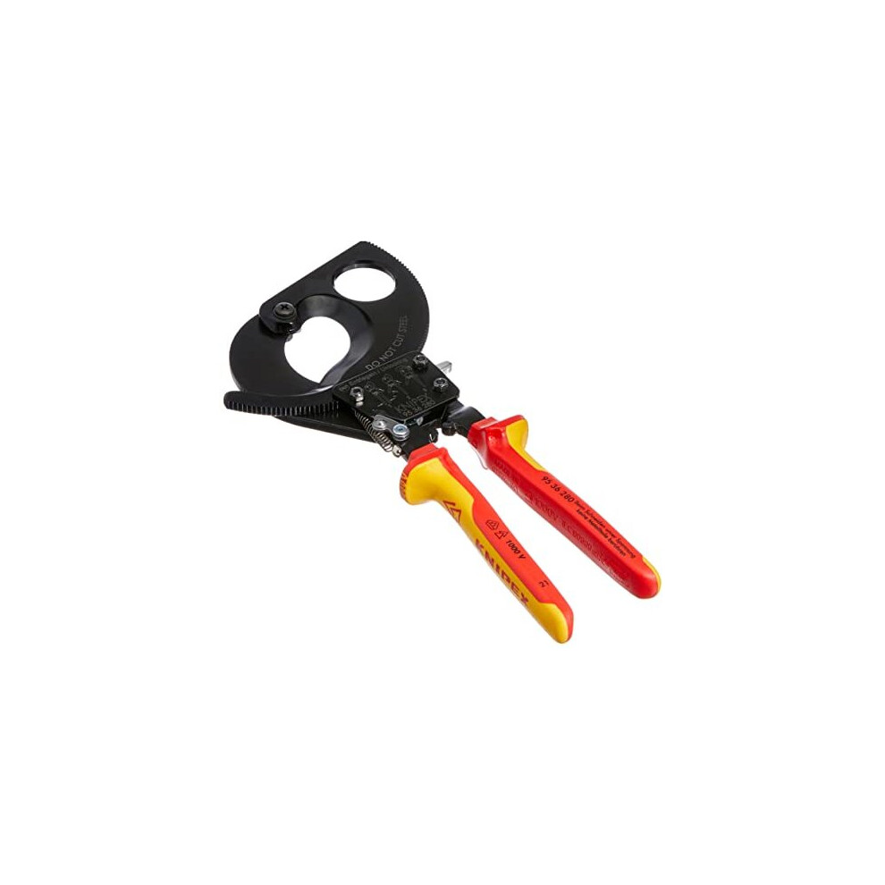 KNIPEX Cable Cutter (ratchet action) 1000V-insulated (280 mm) 95 36 280 (self-service card/blister)