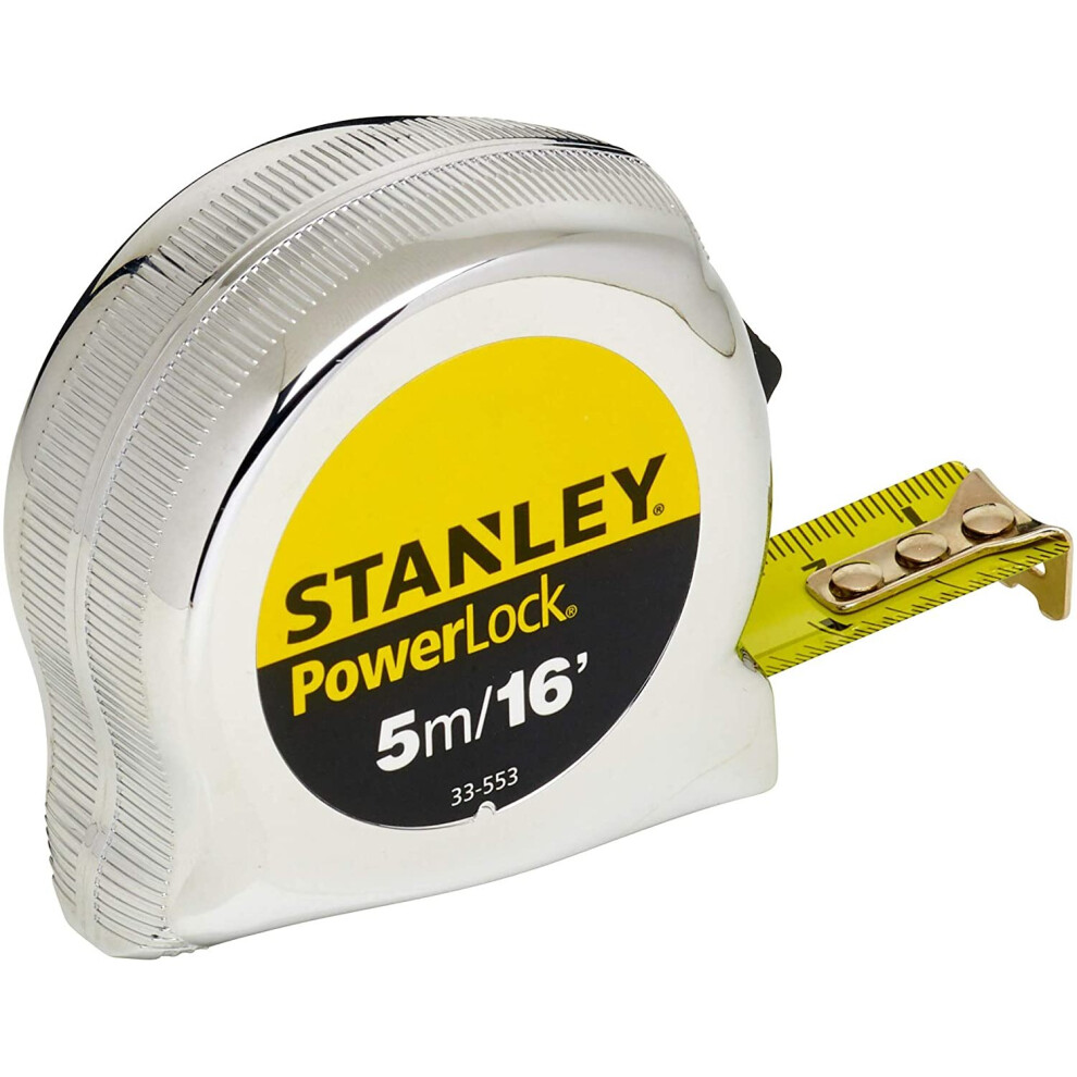 Stanley 0-33-553 Metric/Imperial Tape Measure Powerlock with 19mm Blade, 5m/16'