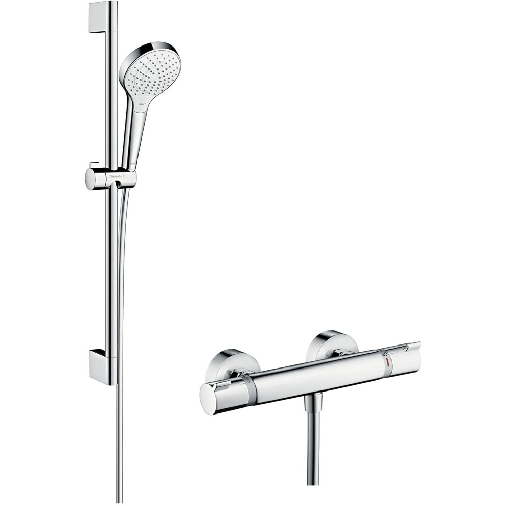 hansgrohe Croma Select S Shower system 110 Vario with Ecostat Comfort thermostatic mixer and shower rail 65 cm