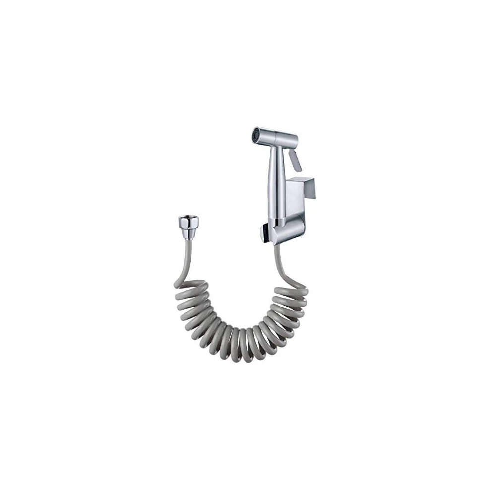 Hand Held Bidet Sprayer - With Water Tank Hook And 59In Abs Flexible Telescopic Shower Hose For Water Plumbing Toilet Bidet Sprayer Gun Bathroom 779640818558