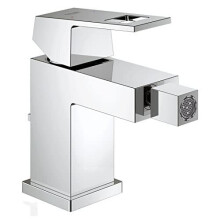 GROHE 23138000 Eurocube Bidet Tap (Pop-Up Waste and Ball-Joint Spout)