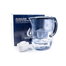 SmartPH Alkaline Water Purifier Filter Jug - 3.8L, Midnight Blue, BPA Free, Includes 2 BRITA Compatible Filter Cartridges | Fast Filtering 2021 M
