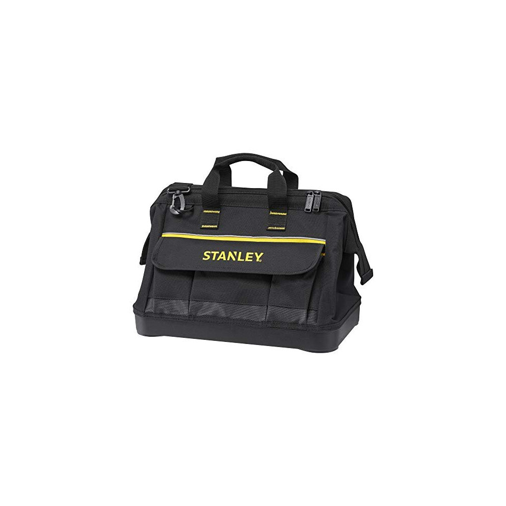 STANLEY 600 Denier Open Mouth Tote Tool Bag, Multi-Pocket Storage Organiser for Tools and Small Parts, 16 Inch, 1-96-183