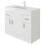 VeeBath Sphinx High Gloss White Free Standing Basin Vanity Cabinet Unit & Rectangular Sink - 1000mm 1