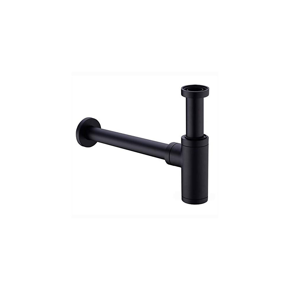 Brass Bottle Trap With 20Cm Extra Long Extension Tube, Round Decorative P Trap 1 1/4, Waste Odour Traps Plumbing Drain Tube For Bathroom Sink Bas 603996040229