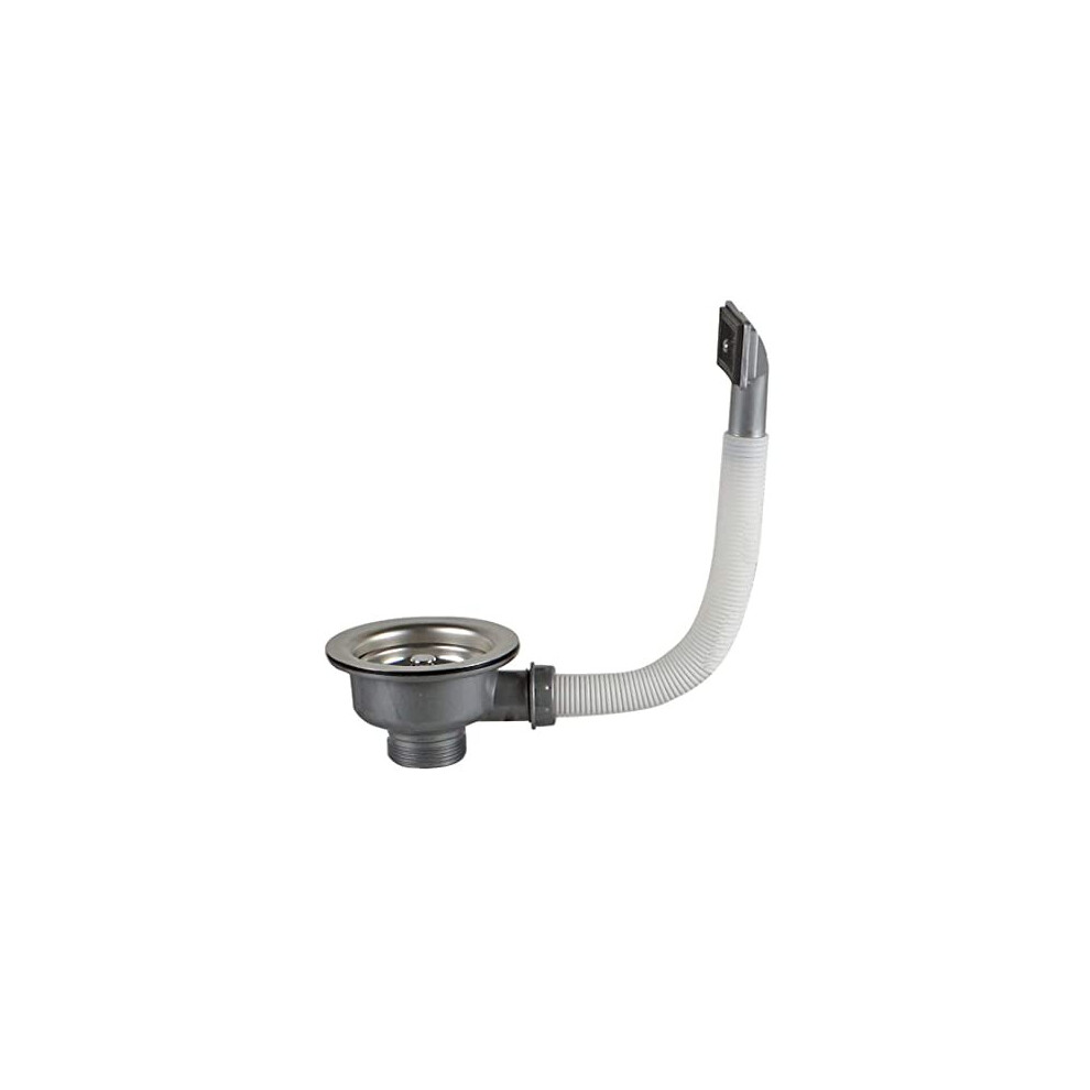 Qrity 114Mm Kitchen Sink 1Â½" Basket Strainer Waste And Rectangle Overflow, Stainless Steel Sink Basket Strainer Waste 6973939993061