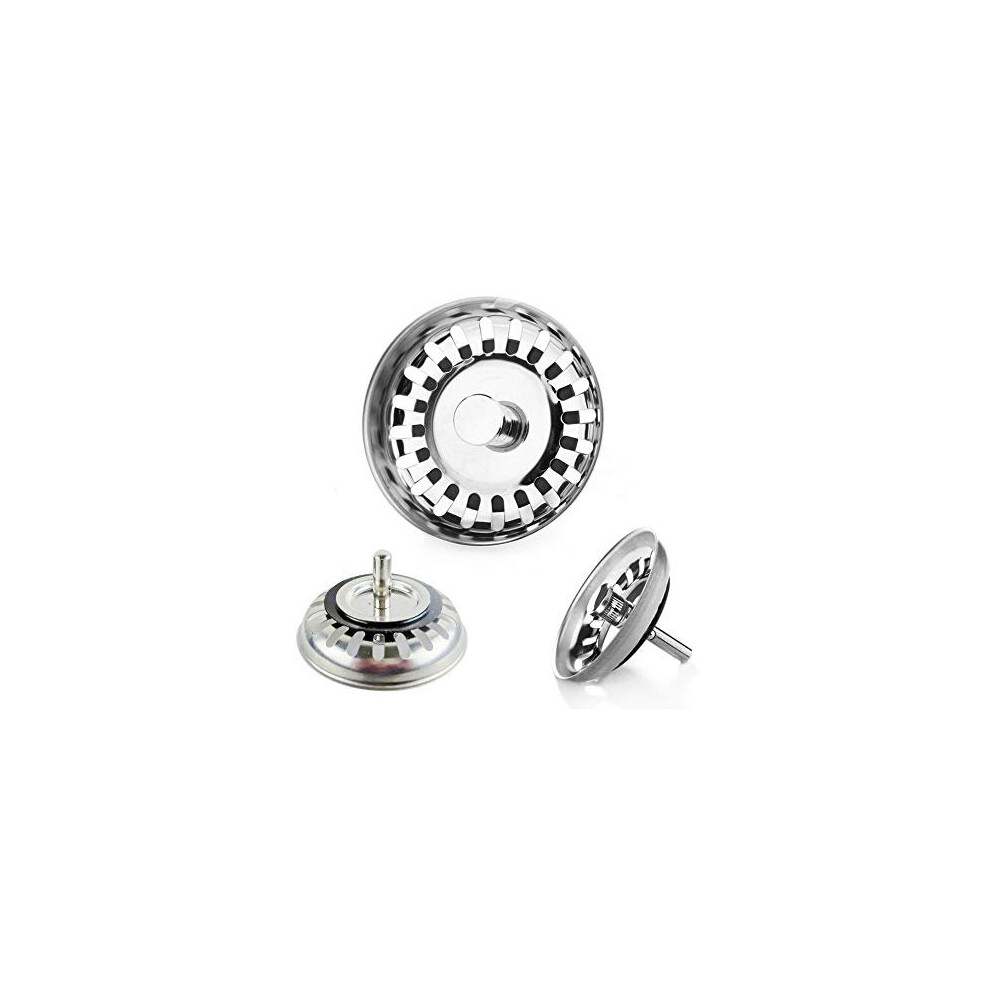 JZK Diameter 81 mm Universal Stainless Steel Kitchen Sink Filter Strainer Stopper Waste Plug