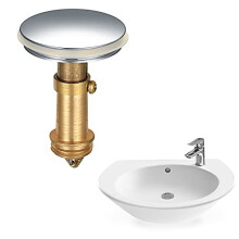 Pop Up Sink Plugs, Bathroom Push Drain Stopper Plugs, 38mm Click Clack Plug Sprung Stopper, Basin Sink Button Plugs for Kitchen Bathroom Washbasi