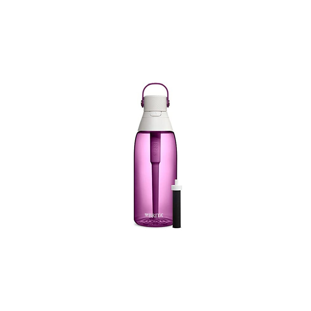 Brita Water Bottle with Filter - 36 Ounce Premium Filtered Water Bottle, BPA Free - Orchid