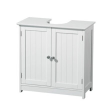 Premier Housewares White Pedestal Sink Under Sink Unit Kitchen Sink Bathroom Under Sink Cabinet Under Basin Storage Undersink Cabinets h60xw60xd3