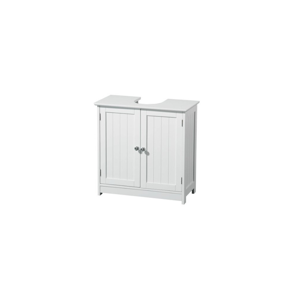 Premier Housewares Pedestal Sink Under Sink Unit Kitchen Sink Bathroom Under Sink Cabinet Under Basin Storage Undersink Cabinets H60xw60xd3 White