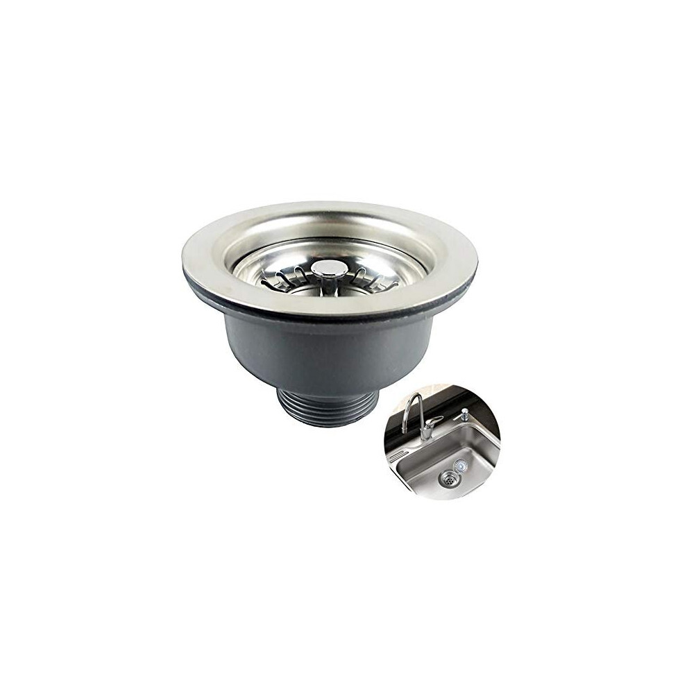 Sink Collection 114Mm Stainless Steel Kitchen Sink Basket Strainer Plug Waste 1Â½" 795663472829