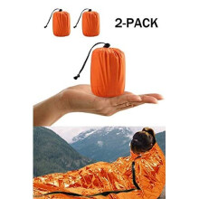 HONYAO Survival Sleeping Bag, Emergency Bivvy Bag Emergency Rescue Blanket Reusable for Outdoor Camping, Hiking