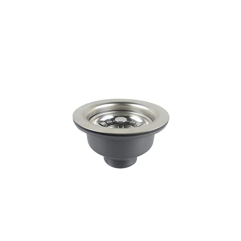 Qrity Sink Collection, Stainless Steel And Pvc Kitchen Sink Basket Strainer Plug Waste 110Mm 1Â½" 889743372328