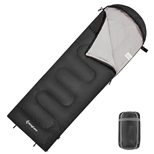 KingCamp Oasis Sleeping Bag Single Person 3-4 Season Adult Child Envelope Style Easy to Carry Lightweight & Waterproof & Warm for Camping & Outdo