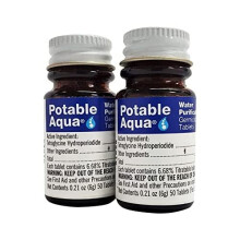 Potable Aqua Water Purification, Water Treatment Tablets - 50 Count Twin Pack