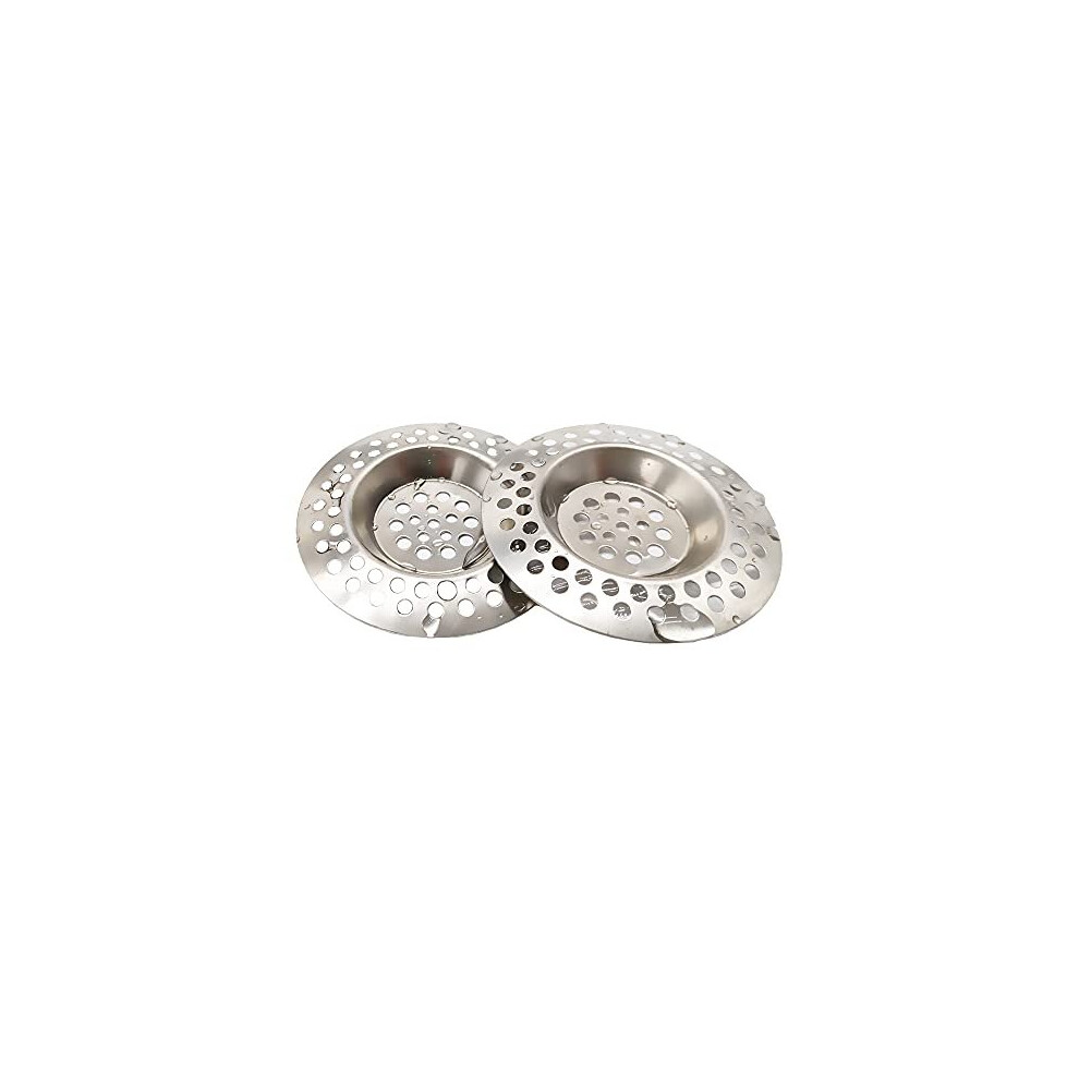 (2 pcs) 70mm Stainless Steel Kitchen Sink Strainer Plug Sink Sieve Sink Hole Strainer Drain Protector for Bathroom and Kitchen, Hair Catcher Stop