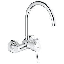 Grohe 32667001 Concetto Single-Handle Bathroom Sink Tap Wall Assembly