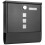 (Dark Grey) Large Mailbox Steel Wall-Mounted Letterbox Secure Key Lock Parcel Post Box 1