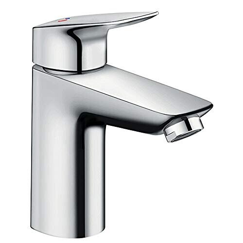 Hansgrohe hansgrohe Logis basin mixer tap 100 with CoolStart energy saving function and pop up waste, chrome 71102000