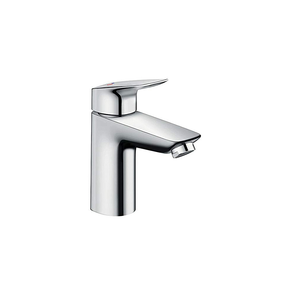 Hansgrohe Logis Basin Mixer Tap 100 With Coolstart Energy Saving Function And Pop Up Waste, Chrome 71102000